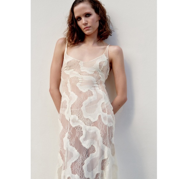 Zara LONG SLIP DRESS - Picture 13 of 16